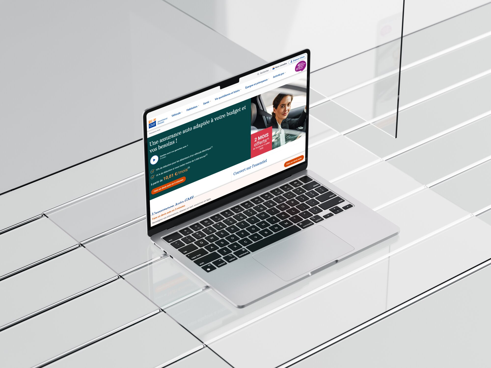 GMF — assurance auto sur MacBook